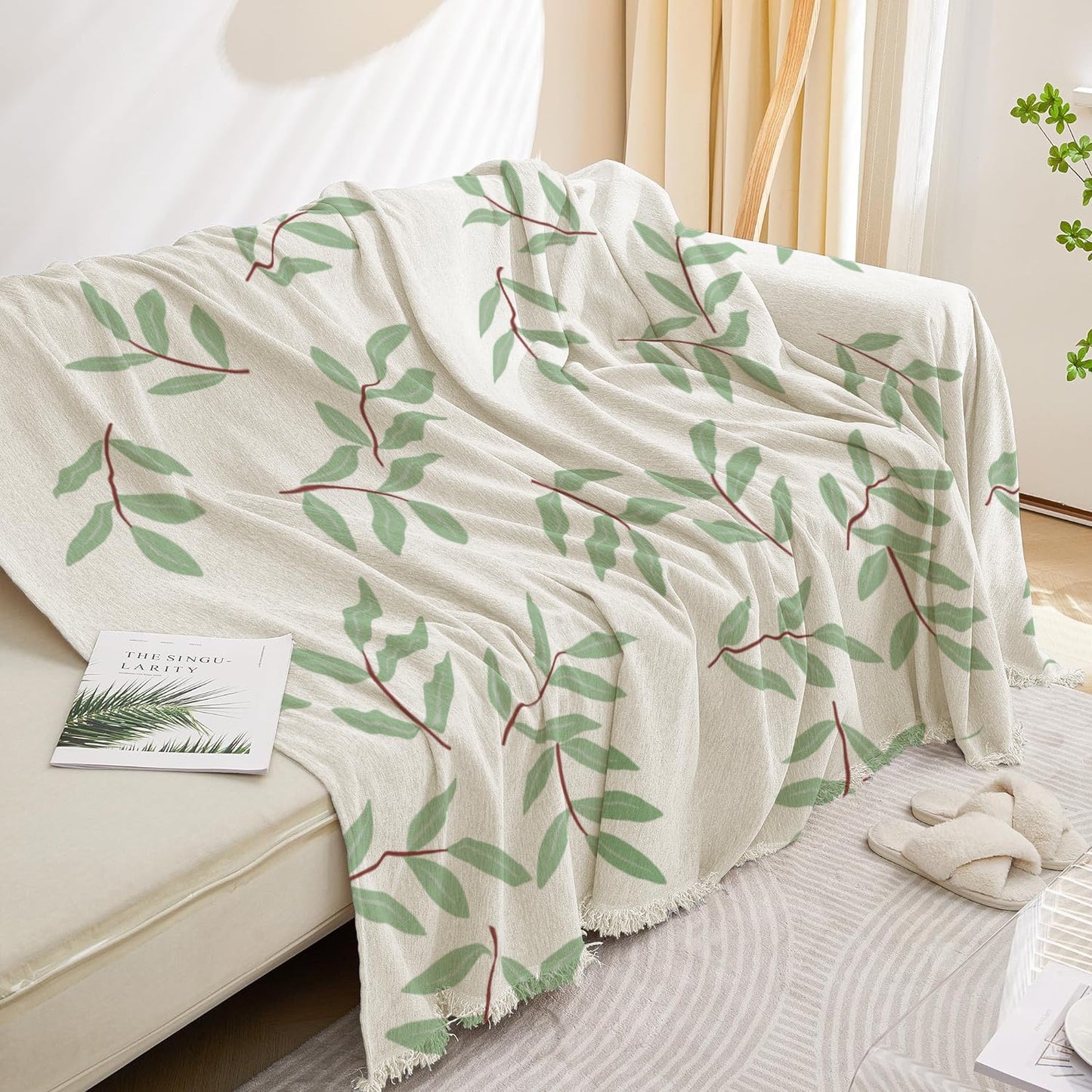Super Soft Throws for Sofa and Couch - Emerald Fern Green