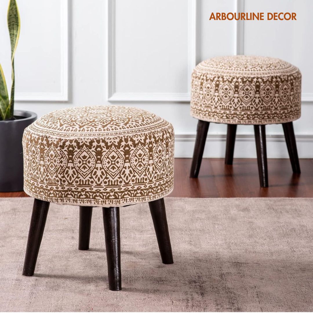Handcrafted Mandala Tuffet-17 Inches