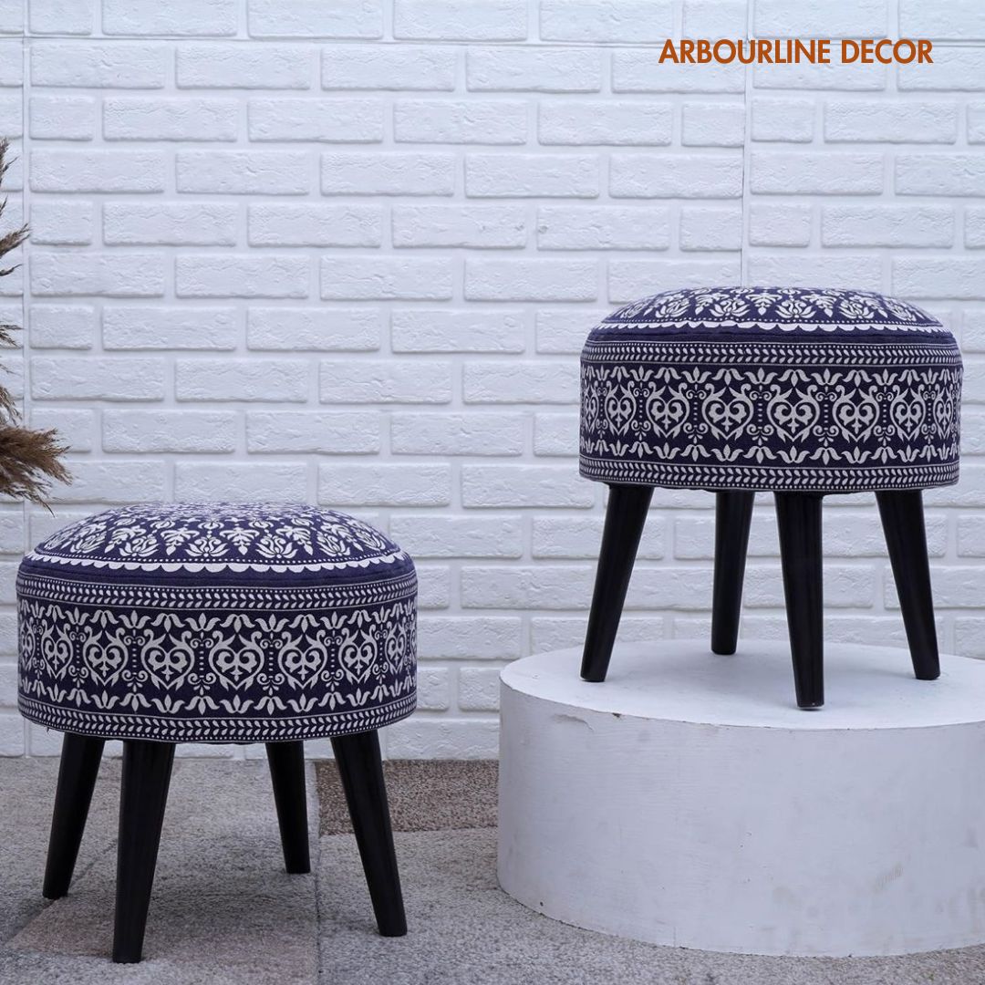 Handcrafted Mandala Tuffet-17 Inches