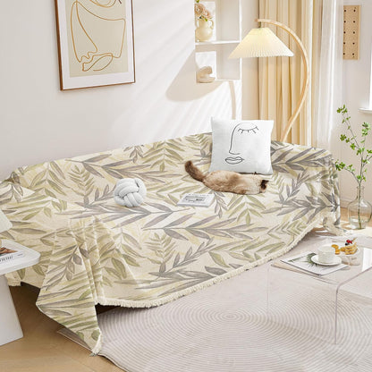 Super Soft Throws for Sofa and Couch – Forest Mosaic Green
