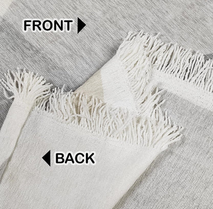 Super Soft Throws for Sofa and Couch – Ivory Prism White